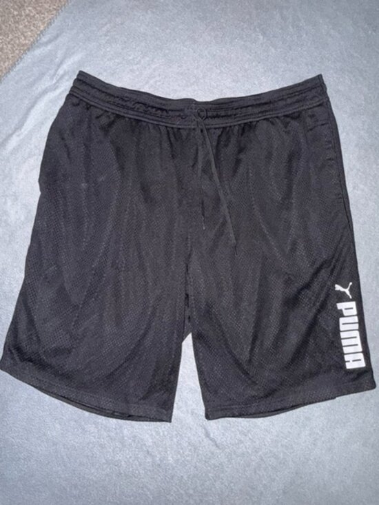 Puma Other - PUMA Mesh Athletic Shorts Men’s XXL Black Drawstring Basketball Gym